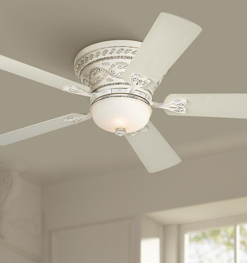 Ceiling Fans | 52" Casa Vieja Ancestry™ LED White Hugger Ceiling Fan